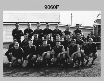 Football Team photograph, Army Headquarters (AHQ) Survey Regiment - Fortuna Villa, Bendigo Victoria,1962. 