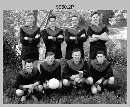 Football and Volleyball Team photographs, Army Headquarters (AHQ) Survey Regiment - Fortuna Villa, Bendigo, Victoria. 1962.