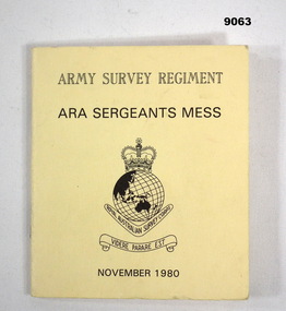 Pocket sized edition of the Sergeants Mess Rules 1980