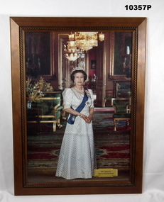 Framed photograph of Queen Elizabeth II.