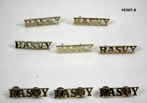 Army uniform - eight shoulder badges.