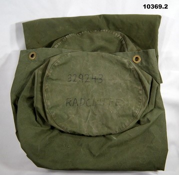 Army equipment issue kit bags.