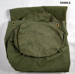 Army equipment issue kit bags.