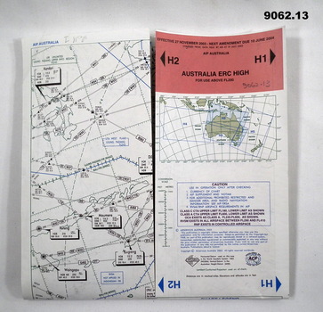 Extract of RAAF Chart " AUSTRALIA ERC HIGH - H1 and H2 "