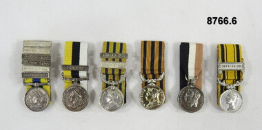 Set of six (6) miniature medals.