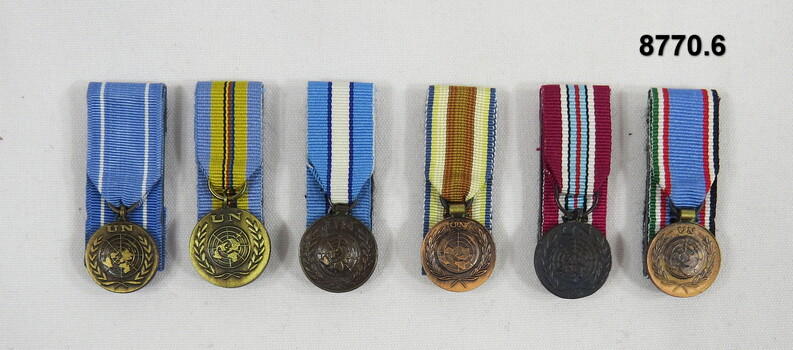 Set of six (6) Miniature Medals.