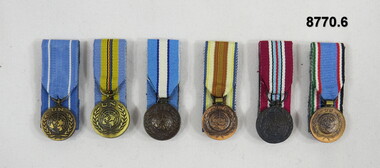 Set of six (6) Miniature Medals.