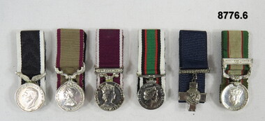 Set of six (6) miniature medals.