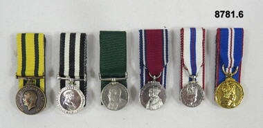 Set of six (6) Miniature medals.