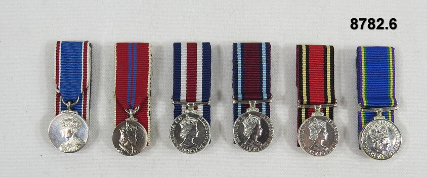 Set of six (6) Miniature Medals.