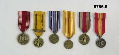 Set of six (6) Miniature medals.