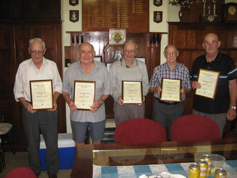 Volunteers recieving their10 year certificates.