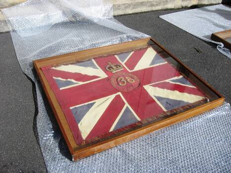 38th Bn Colours ready for displaying.