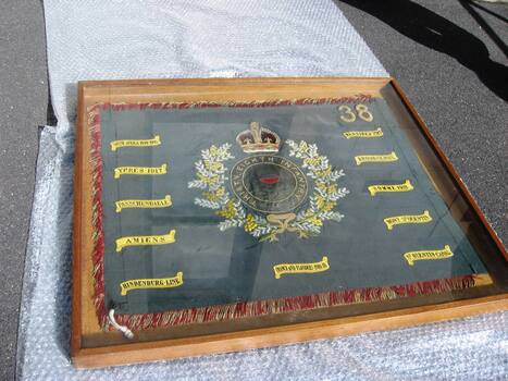 38th Bn Colours ready for displaying.