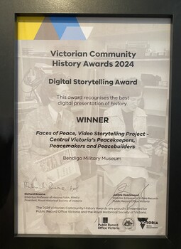 Exhibition "Faces of Peace" wins award 2024.