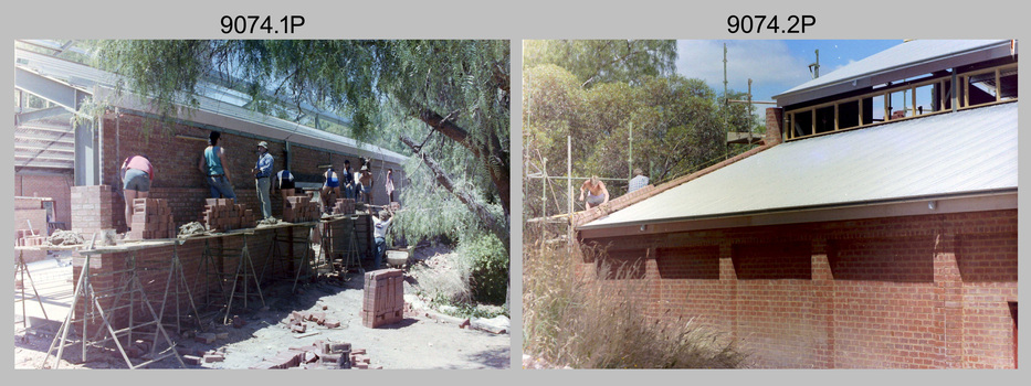 Construction of Lithographic Squadron’s new Printing Building at Fortuna, Bendigo, 1989.