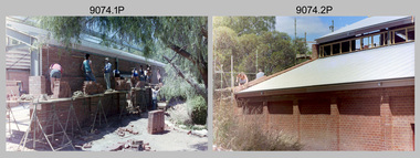 Construction of Lithographic Squadron’s new Printing Building at Fortuna, Bendigo, 1989.