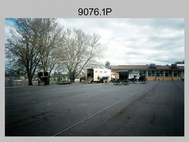 Filming of scenes for the Man from Snowy River Television Series at Fortuna Villa, Bendigo. 1995.