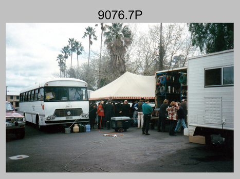 Filming of scenes for the Man from Snowy River Television Series at Fortuna Villa, Bendigo. 1995.