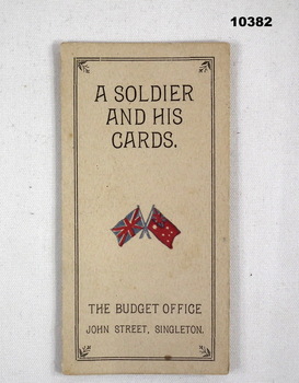 A soldier and his cards.