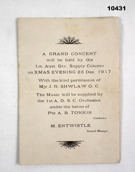 1st Aust Div Supply Column Concert