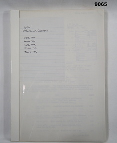 Bound copies of Unit Reports
