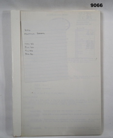 Bound copies of Unit reports