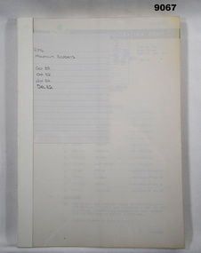 Bound copies of Unit Reports