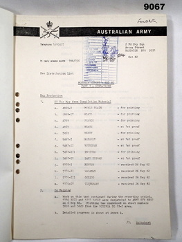 Copy of the front page of a Unit Report