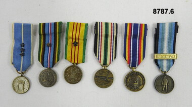 Set of six (6) Miniature Medals.