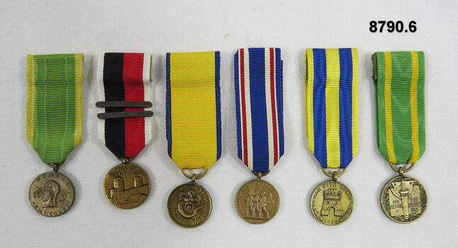 Set of six (6) Miniature Medals.