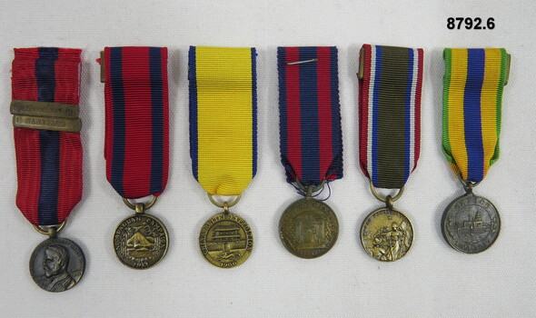 Set of six (6) Miniature medals.
