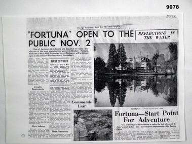 Photocopy of a newspaper article