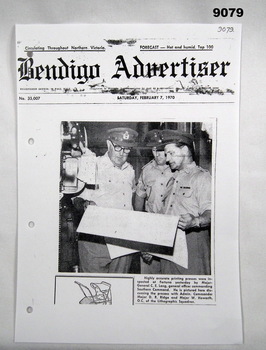 Photocopy of a newspaper article