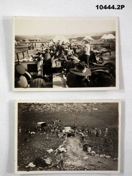 Two photographs depicting WW2 scenes in Palestine and Syria