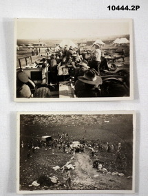 Two photographs depicting WW2 scenes in Palestine and Syria