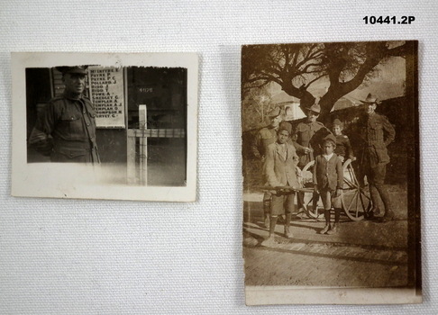 Two un-named WW1 photographs of soldiers in uniform.