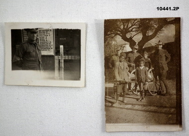 Two un-named WW1 photographs of soldiers in uniform.