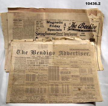 Collection of two newspapers, WW2.