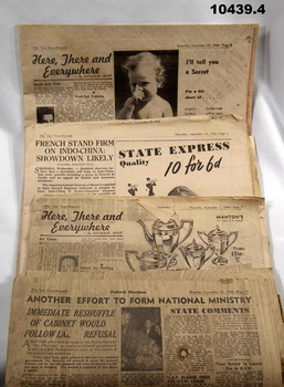 Collection of four newspapers from 1940.