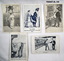 Collection of black and white and coloured comical postcards.