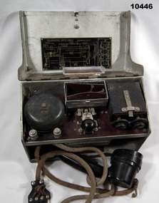 Australian Field telephone with Morse key.