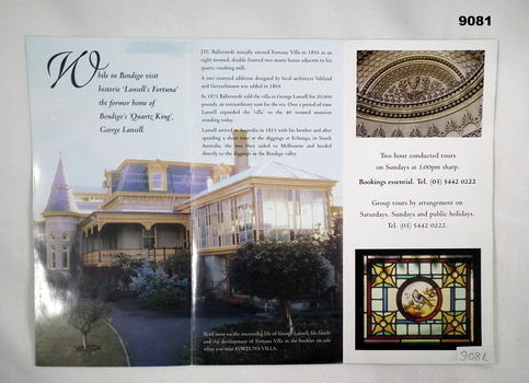 Back side of a single page coloured flyer