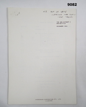 Second page of 16 x loose leaf A4 pages of computer generated text