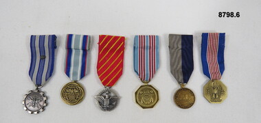 Set of six (6) Miniature medals.