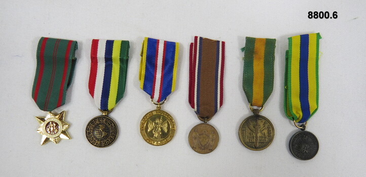 Set of six (6) Miniature Medals.