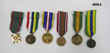 Set of six (6) Miniature Medals.