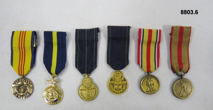 Set of six (6) Miniature Medals.