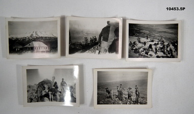 Series of five black and white photographs of Australians in North Africa - WW2.