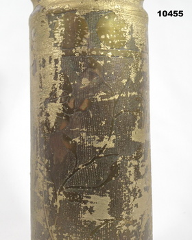 Trench art made from a cannon shell.